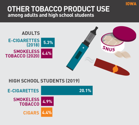 2021 Vaping rates in Iowa